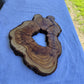 Rare Olive Wood Live Edge Slab 25x39cm - Unique Grain Epoxy Resin Wood for Clock & Guitar Body - Sustainable Luxury &