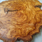 Rare Olive Wood Live Edge Slab – 40x44x3 cm Unique Grain Sustainable Luxury for Epoxy Table Clock & Crafts - Olive