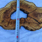 Rare Olive Wood Live Edge Slab 25x39cm - Unique Grain Epoxy Resin Wood for Clock & Guitar Body - Sustainable Luxury &