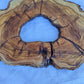 Rare Olive Wood Live Edge Slab 26x38cm | Ultra Dry 3% Moisture | Unique Grain for Epoxy Resin & Luthier Art