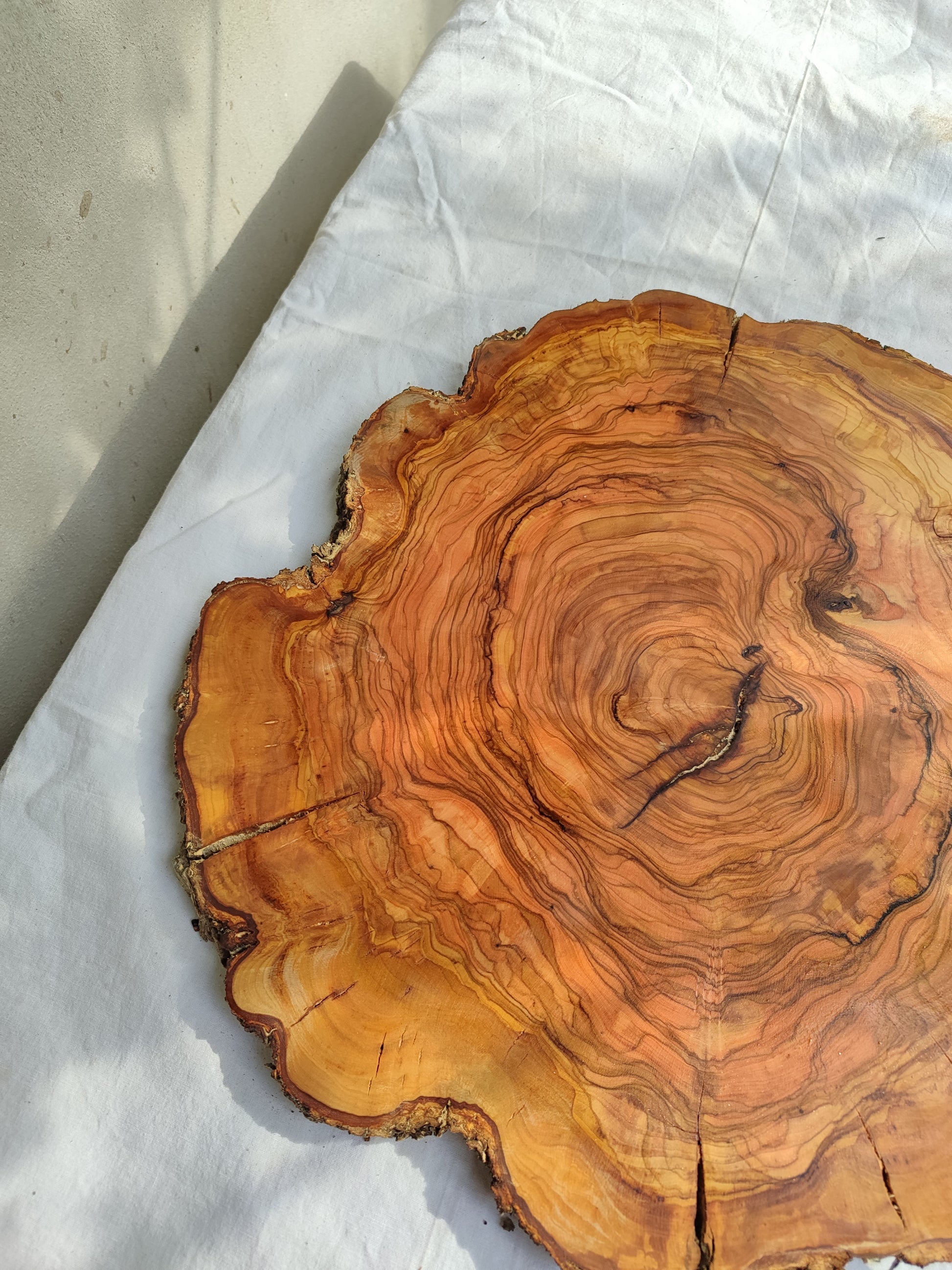 Rare Olive Wood Slab – Live Edge Unique Grain Sustainable Luxury for Epoxy Table & Craft - Olive Generic