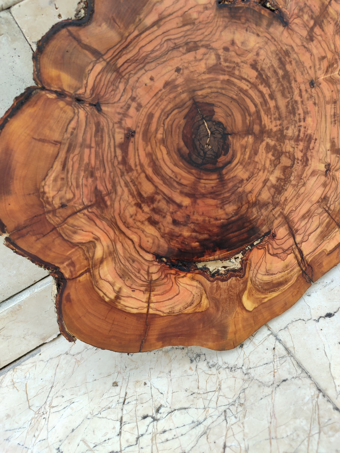 Rare Olive Wood Slab – Live Edge, Unique Grain, Sustainable Luxury for Epoxy, Table & Craft