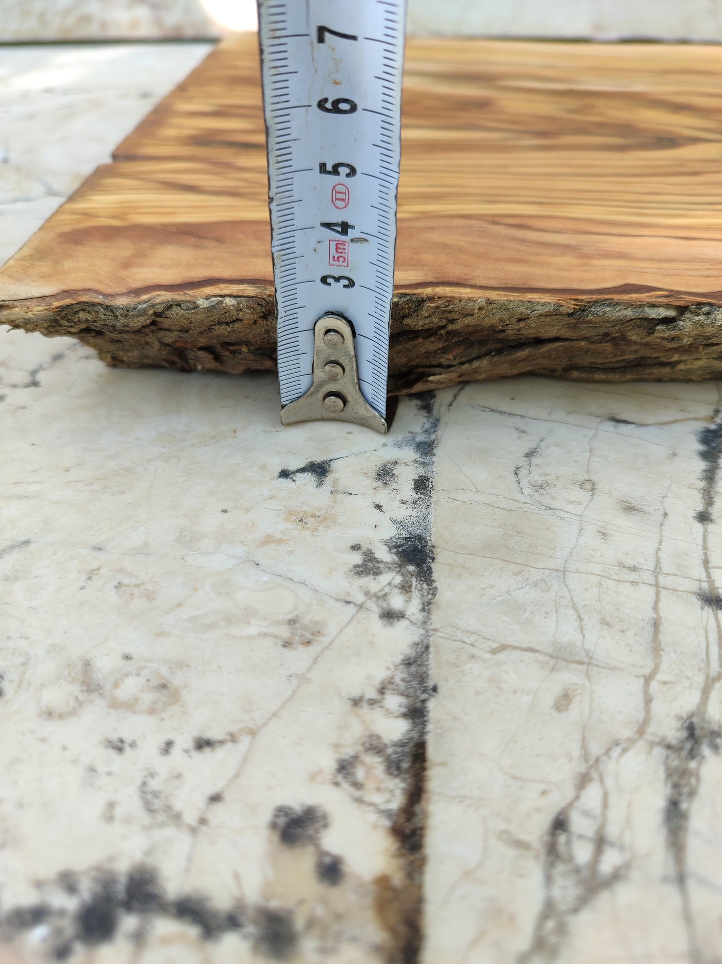 Rare Premium Olive Wood Live Edge Slab - Unique Grain - Sustainable Luxury