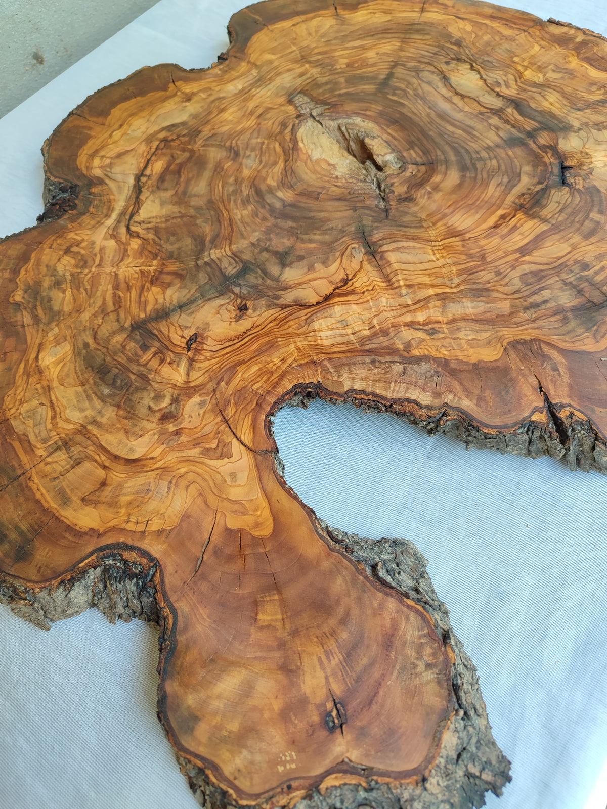 Live Edge Olive Wood Slab 38x46cm Epoxy Resin Coffee Table
