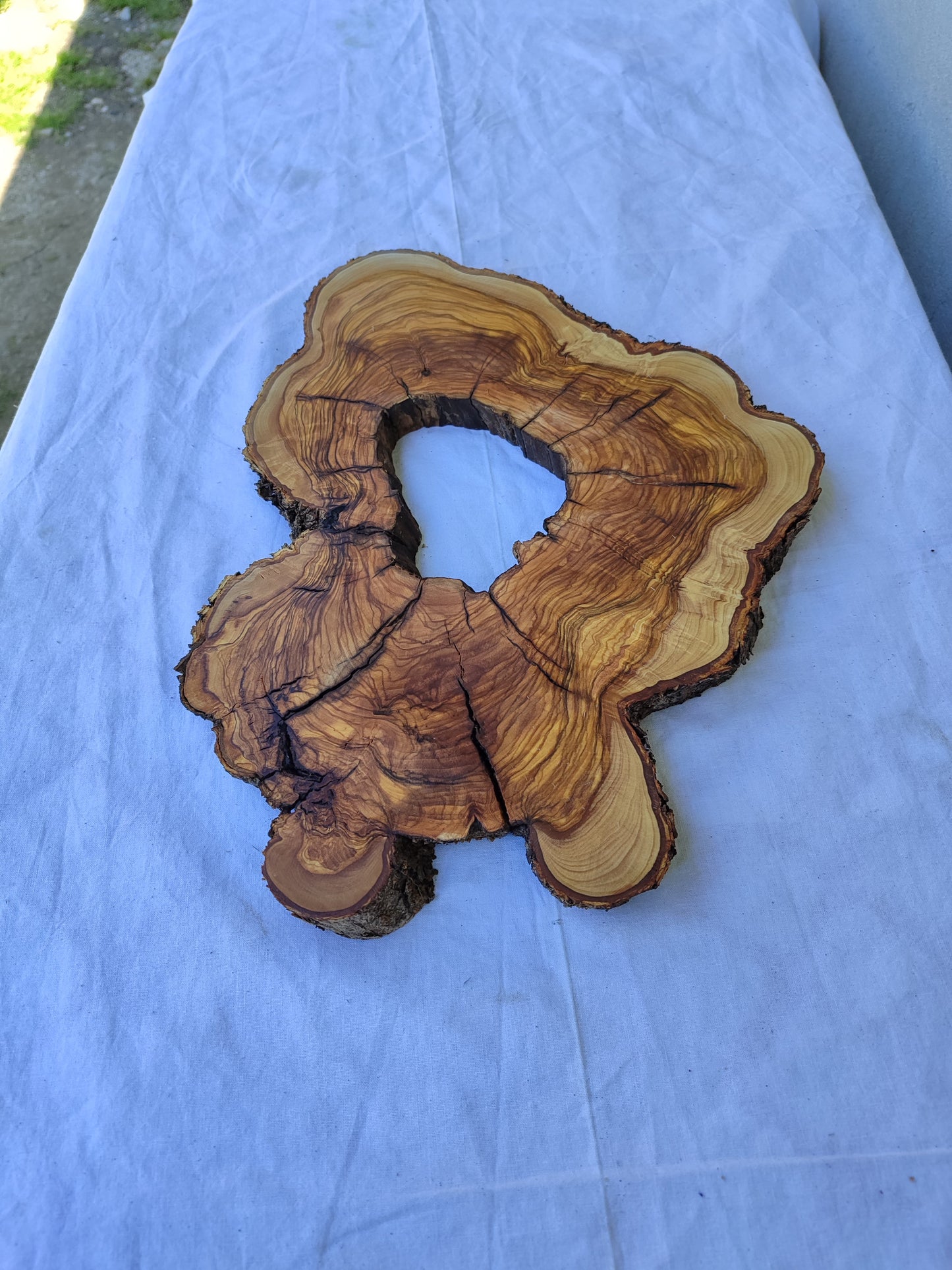 Rare Olive Wood Slab 27x40cm • Live Edge for Epoxy Resin • Dried Luthier Timber • Unique Grain Luxury DIY Material