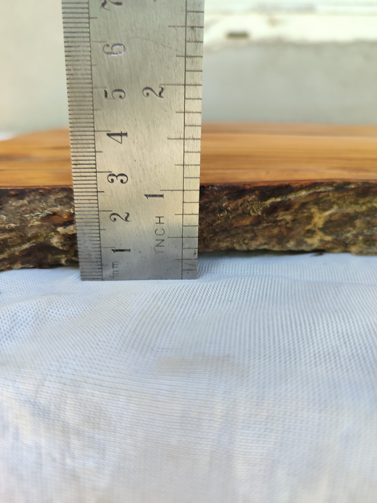 Rare Live Edge Olive Wood Slab – 33x80cm, Sustainable Luxury, Unique Grain, Natural Luster