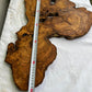 Rare Olive Wood Slab Live Edge 37x60cm | Unique Grain for Epoxy Resin & Coffee Table | Premium Luthier Wood | Sustainable Luxury Art.