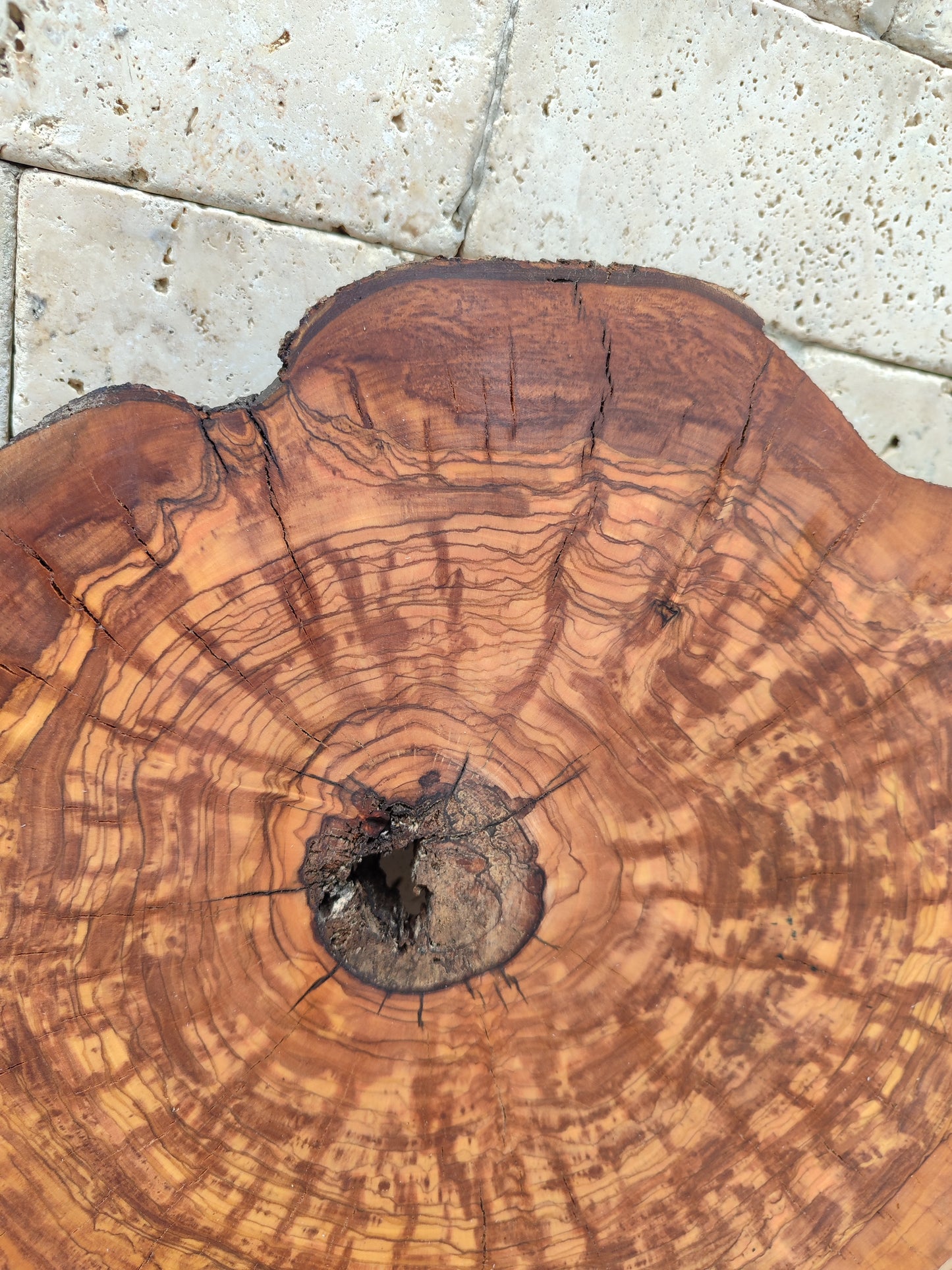 Rare Olive Wood Slab – Live Edge, Unique Grain – Sustainable Luxury for Epoxy, Table & Craft