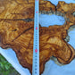Rare Huge Live Edge Olive Wood Burl Slab 48x52cm - Premium Dry Exotic Lumber for Epoxy Resin Art, Guitar Body & Luxury Coffee Table DIY.