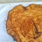 Rare Olive Wood Live Edge Slab – 40x44x3 cm Unique Grain Sustainable Luxury for Epoxy Table Clock & Crafts - Olive