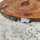 Rare Olive Wood Live Edge Slab - Unique Grain, Sustainable Luxury - 32x38x2.5cm Premium Natural Luster
