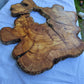 Rare Huge Live Edge Olive Wood Burl Slab 48x52cm - Premium Dry Exotic Lumber for Epoxy Resin Art, Guitar Body & Luxury Coffee Table DIY.