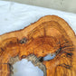Rare Olive Wood Live Edge Slab – Premium Sustainable Luxury Unique Grain 29x39x3 cm - Olive Generic