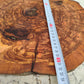 Rare Olive Wood Slab - Live Edge Premium Natural Luster - Sustainable Luxury, Unique Grain, 33x40x2.5 cm