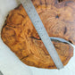 Olive Wood Slab Live Edge Raw 32x33cm Epoxy Resin Handmade