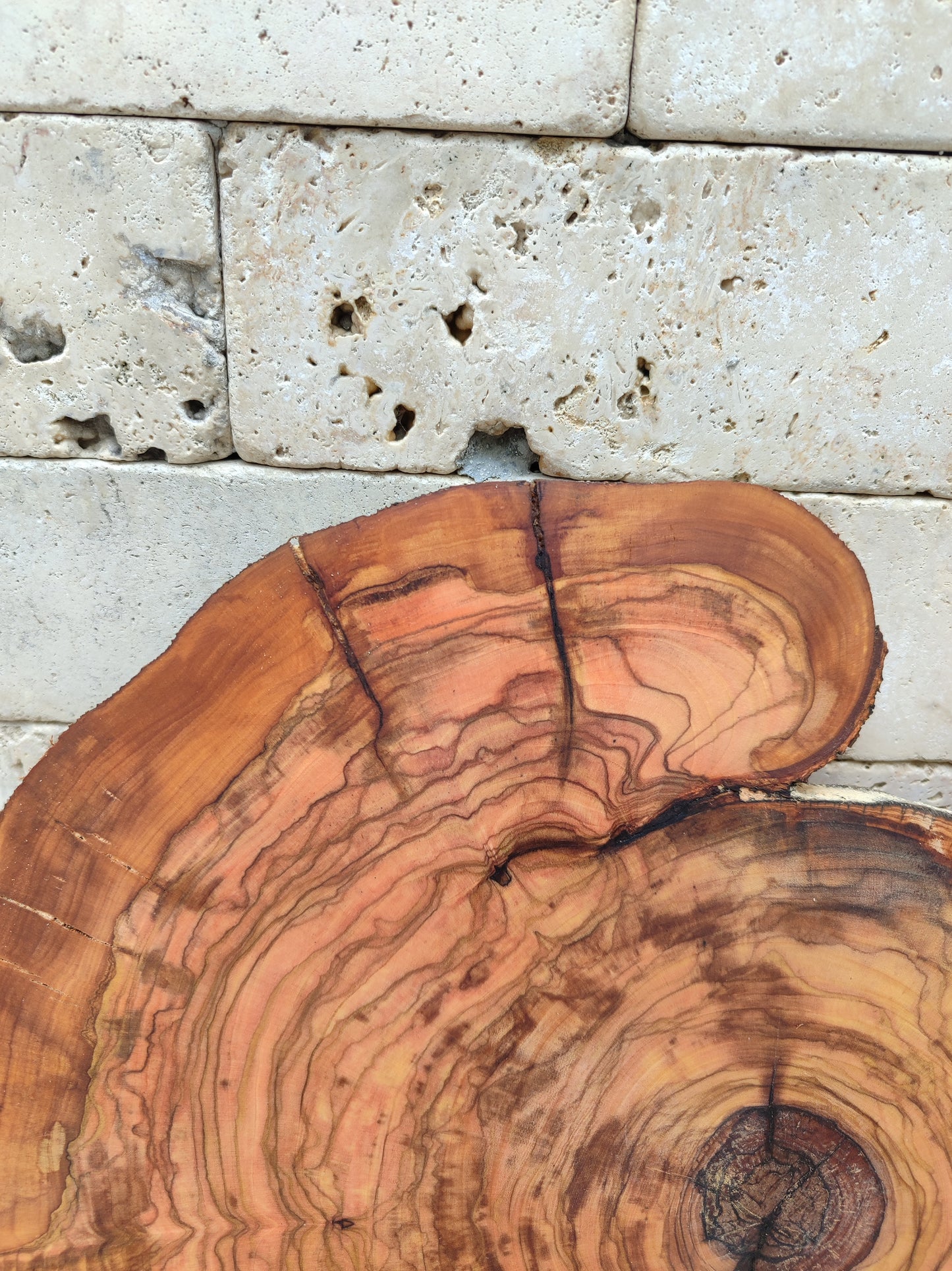 Rare Olive Wood Live Edge Slab – 31x40cm Premium Sustainable Luxury, Unique Grain, Natural Luster, Epoxy Friendly
