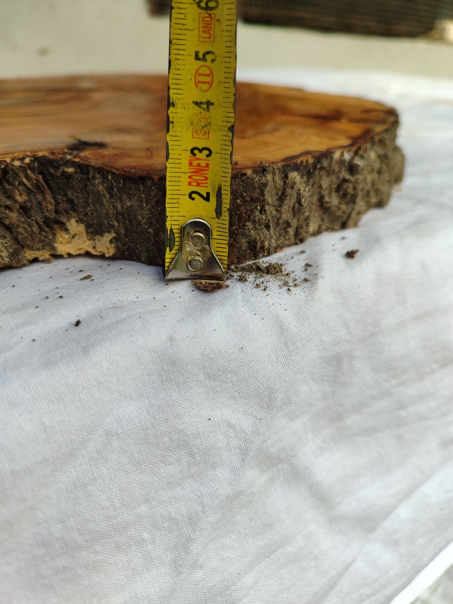 Rare Olive Wood Live Edge Slab – 39x42x2.5 cm – Unique Grain Sustainable Luxury for Epoxy & Crafts - Olive Generic