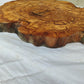 Rare Olive Wood Live Edge Slab – 39x44x3 cm Unique Grain Sustainable Luxury for Epoxy & Luxury Crafts - Olive Generic