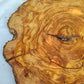 Rare Olive Wood Live Edge Slab – Sustainable Luxury Unique Grain 37x40x2.5cm Premium Natural Finish - Olive Generic