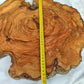Rare Olive Wood Slab – Live Edge Unique Grain Sustainable Luxury – 40x42x2.5cm Premium Natural Luster - Olive Generic