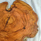 Rare Olive Wood Slab – Live Edge Unique Grain Sustainable Luxury – 39x43x2.5cm Premium Natural Luster Epoxy Friendly
