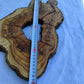 Rare Olive Wood Live Edge Slab 25x39cm - Unique Grain Epoxy Resin Wood for Clock & Guitar Body - Sustainable Luxury &