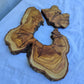 Rare Olive Wood Live Edge Slab 28x40cm - Ultra Dry Figured Lumber for Epoxy Resin Clock Guitar & Luxury Crafts