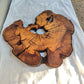 Rare Olive Wood Slab – Live Edge, Unique Grain, Sustainable Luxury – 41x43x2.5 cm