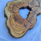 Rare Olive Wood Live Edge Slab 25x39cm - Unique Grain Epoxy Resin Wood for Clock & Guitar Body - Sustainable Luxury &