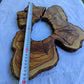 Rare Olive Wood Slab 28x39cm - Ultra Dry Live Edge Burl for Epoxy Resin & Luxury Crafts | Unique Grain Luthier Material