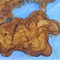 Rare Huge Live Edge Olive Wood Burl Slab 48x52cm - Premium Dry Exotic Lumber for Epoxy Resin Art, Guitar Body & Luxury Coffee Table DIY.