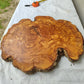 Rare Olive Wood Live Edge Slab – 40x44x2.5cm Unique Grain Sustainable Luxury - Olive Generic