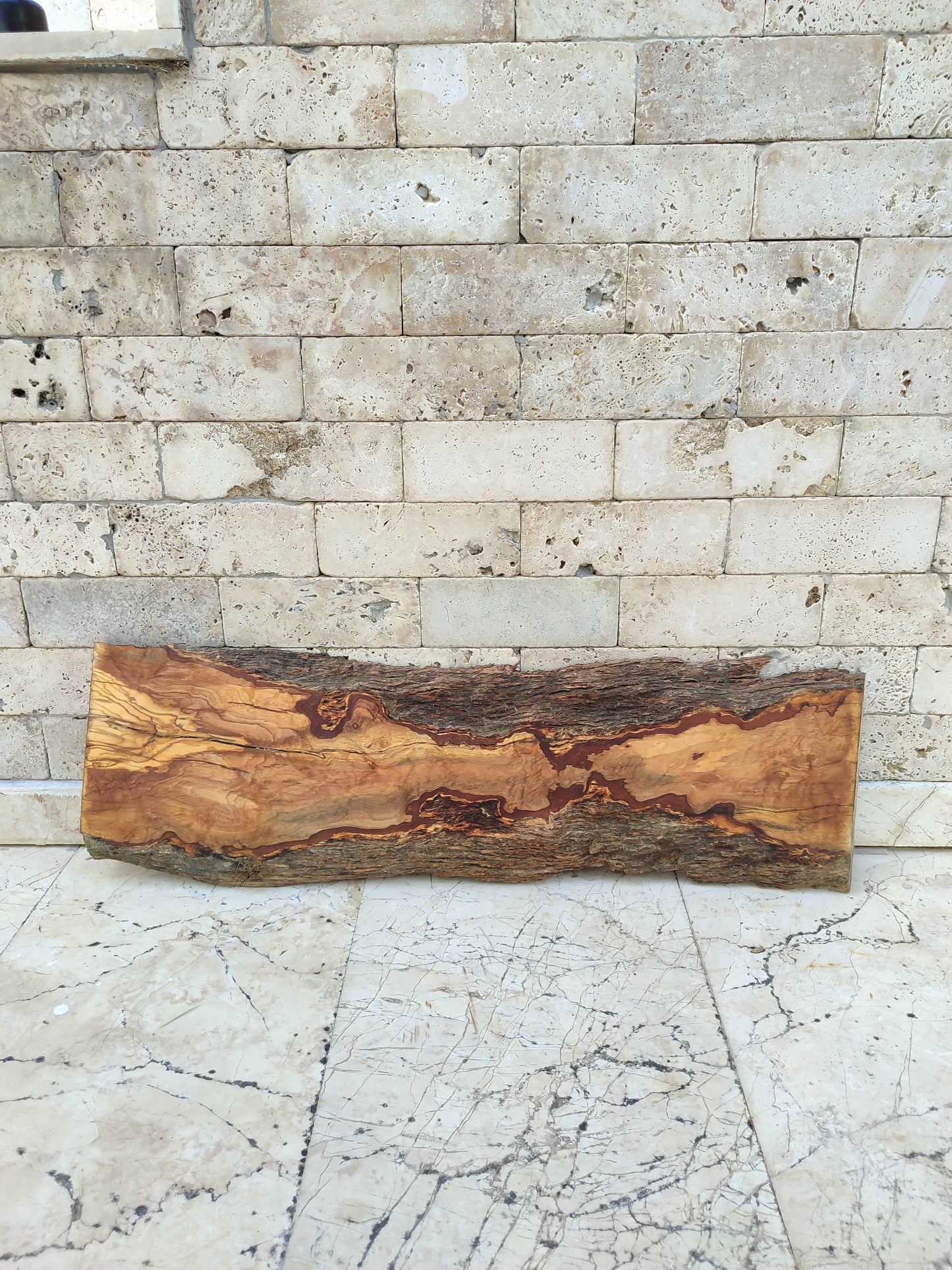 Rare Olive Wood Live Edge Slab – 23x77x2.7cm Ultra‑Dry, Natural Luster, Unique Grain, Sustainable Luxury for Epoxy & High‑End Crafts
