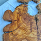 Rare Huge Live Edge Olive Wood Burl Slab 48x52cm - Premium Dry Exotic Lumber for Epoxy Resin Art, Guitar Body & Luxury Coffee Table DIY.