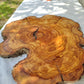 Rare Olive Wood Live Edge Slab – Sustainable Luxury Unique Grain 37x40x2.5cm Premium Natural Finish - Olive Generic
