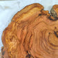 Rare Olive Wood Slab – Live Edge Unique Grain Sustainable Luxury – 40x42x2.5cm Premium Natural Luster - Olive Generic
