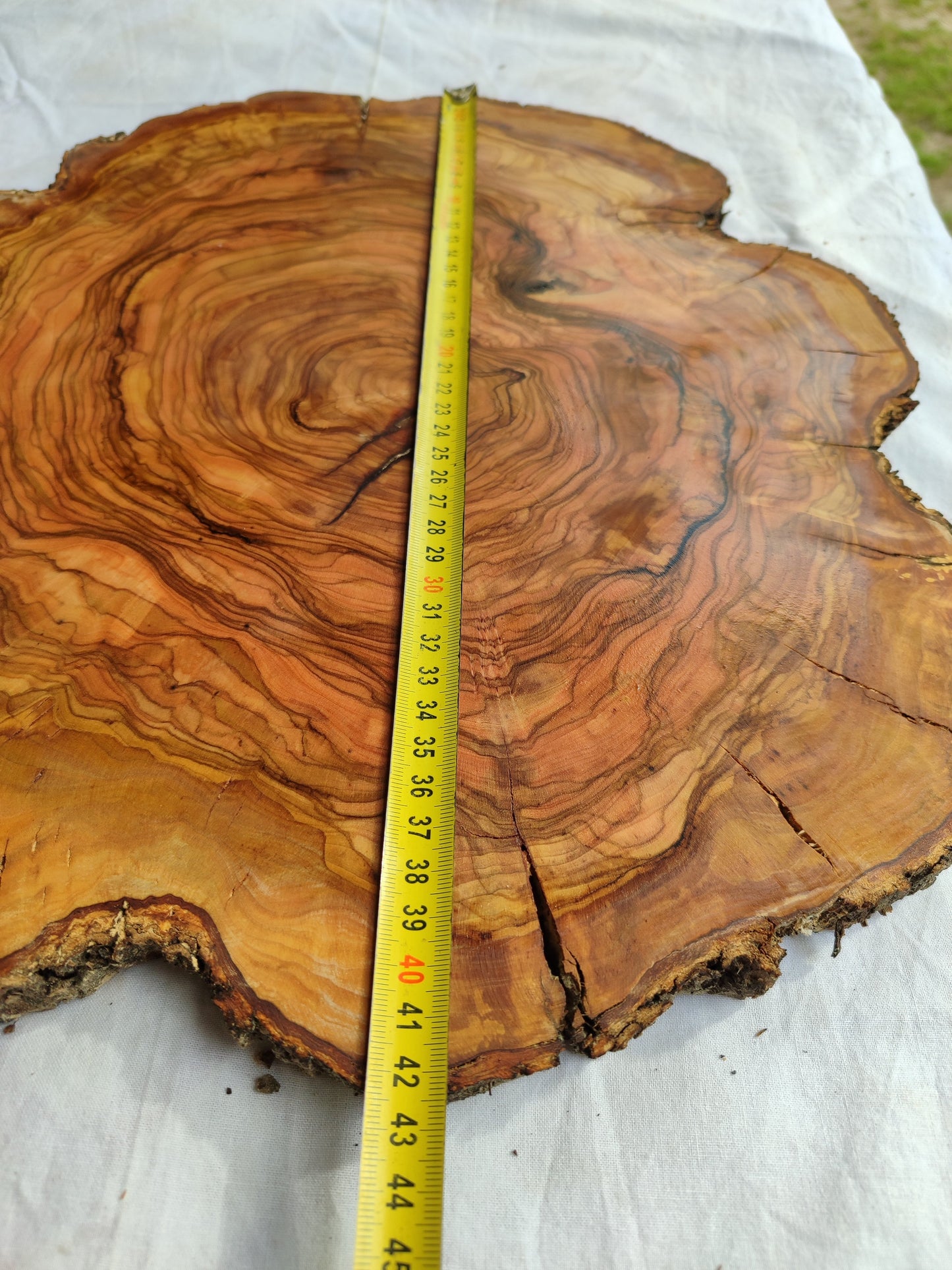 Rare Olive Wood Slab – Live Edge Unique Grain Sustainable Luxury for Epoxy Table & Craft - Olive Generic
