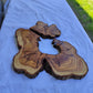 Rare Olive Wood Live Edge Slab 28x40cm - Ultra Dry Figured Lumber for Epoxy Resin Clock Guitar & Luxury Crafts