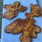 Rare Olive Wood Slab Set 2pcs 53x53cm - Super Dry 3% Moisture - Live Edge for Epoxy Resin, Guitar Body & Luxury Decor - Unique Grain.