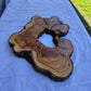 Rare Olive Wood Live Edge Slab 28x40cm | Exotic Epoxy Resin & Luthier Wood | Super Dry 3% Moisture | Sustainable Luxury