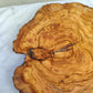 Rare Olive Wood Live Edge Slab – 42x43x2.5 cm Unique Grain Sustainable Luxury Premium Natural Finish Epoxy Friendly