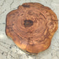 Rare Olive Wood Live Edge Slab - Unique Grain, Sustainable Luxury - 32x38x2.5cm Premium Natural Luster