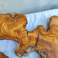 Rare Olive Wood Slab Set 2pcs 53x53cm - Super Dry 3% Moisture - Live Edge for Epoxy Resin, Guitar Body & Luxury Decor - Unique Grain.