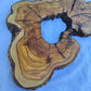 Rare Olive Wood Live Edge Slab 28x40cm | Exotic Epoxy Resin & Luthier Wood | Super Dry 3% Moisture | Sustainable Luxury