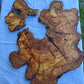 Rare Huge Live Edge Olive Wood Burl Slab 48x52cm - Premium Dry Exotic Lumber for Epoxy Resin Art, Guitar Body & Luxury Coffee Table DIY.