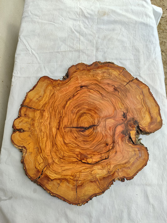 Rare Olive Wood Live Edge Slab – Unique Grain Sustainable Luxury for Epoxy Table & Craft - Olive Generic