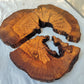 Rare Olive Wood Slab - Live Edge Slab, Unique Grain, Sustainable Luxury - 36x38x2.5 cm