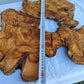 Rare Live Edge Olive Wood Slab 2pc Set 50x52cm | Super Dry 3% Moisture for Epoxy Resin & Guitar | Unique Grain Sustainable Luxury Art Wood.