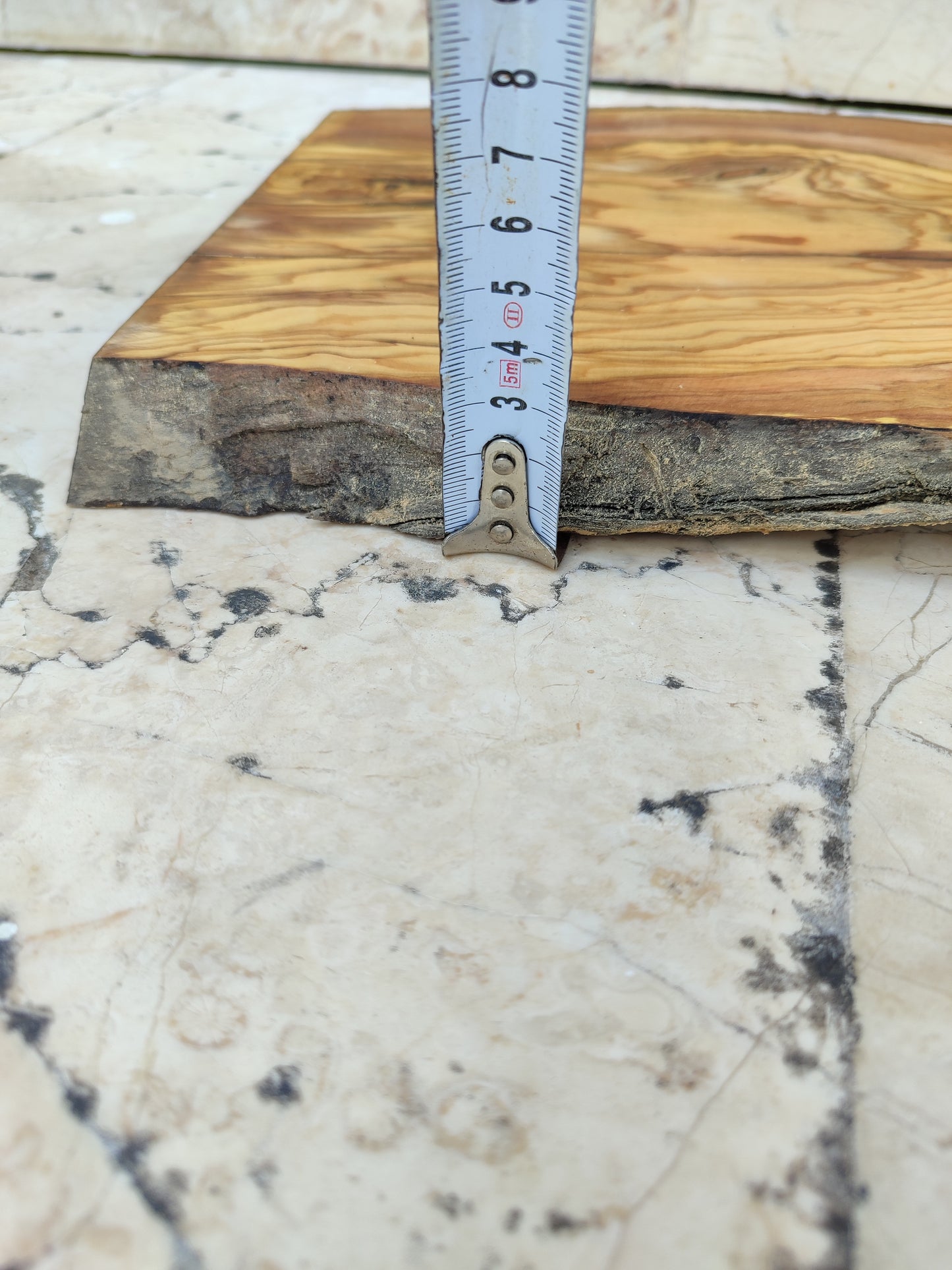 Rare Olive Wood Live Edge Slab – 23x77x2.7cm Ultra‑Dry, Natural Luster, Unique Grain, Sustainable Luxury for Epoxy & High‑End Crafts