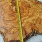 Rare Olive Wood Live Edge Slab – 42x43x2.5 cm Unique Grain Sustainable Luxury Premium Natural Finish Epoxy Friendly
